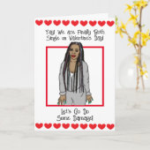 Gefeliciteerd, we zijn allebei vrij op Valentijnsd Kaart (Gele Bloem)