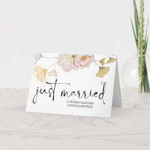Gefeliciteerd Weddenschap Alleen gehuwde bruid en  Kaart