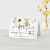 Gefeliciteerd Weddenschap Alleen gehuwde bruid en  Kaart (Gele Bloem)