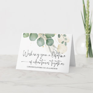 Gefeliciteerd Weddenschap Alleen gehuwde bruid en  Kaart