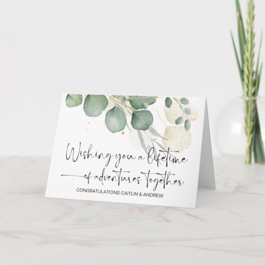 Gefeliciteerd Weddenschap Alleen gehuwde bruid en  Kaart (Voorkant)