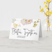 Gefeliciteerd Wedding Newly Weds Bride en Groom Kaart (Gele Bloem)