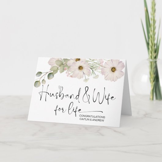 Gefeliciteerd Wedding Newly Weds Bride en Groom Kaart (Voorkant)