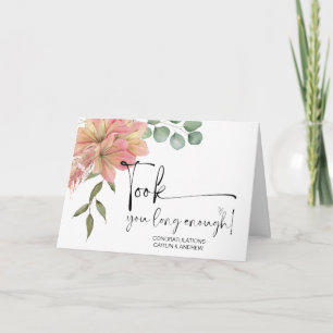 Gefeliciteerd Wedding Newly Weds Bride en Groom Kaart