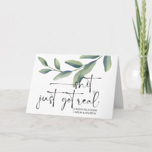 Gefeliciteerd Wedding Newly Weds Bride en Groom Kaart