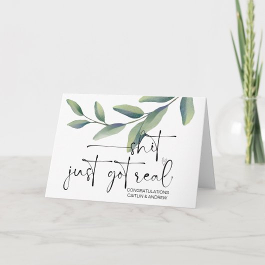 Gefeliciteerd Wedding Newly Weds Bride en Groom Kaart (Voorkant)