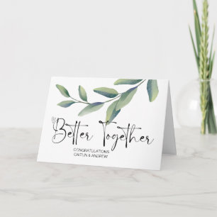 Gefeliciteerd Wedding Newly Weds Bride en Groom Kaart