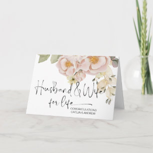 Gefeliciteerd Wedding Newly Weds Bride en Groom Kaart