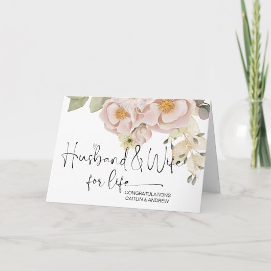 Gefeliciteerd Wedding Newly Weds Bride en Groom Kaart (Voorkant)