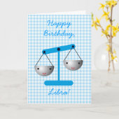 Gefeliciteerd, Weegschaal! Kaart (Gele Bloem)