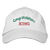Gefeliciteerd wensen Printed KING Custom-Pet Geborduurde Pet (Voorkant)