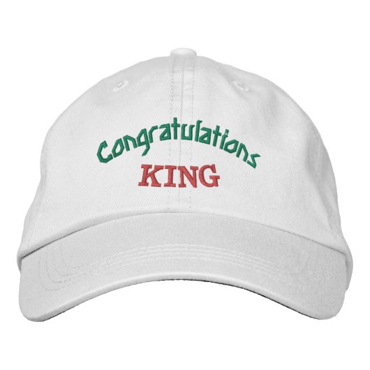 Gefeliciteerd wensen Printed KING Custom-Pet Geborduurde Pet (Voorkant)
