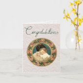 Gefeliciteerd Wenskaart nieuwe baby Kaart (Gele Bloem)