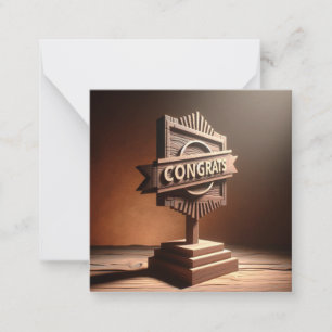 Gefeliciteerd Wenskaart Notitiekaartje