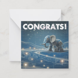 Gefeliciteerd Wenskaart Notitiekaartje