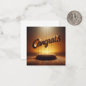 Gefeliciteerd Wenskaart Notitiekaartje (Voorkant / Achterkant in situ)