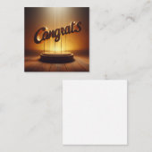 Gefeliciteerd Wenskaart Notitiekaartje (Voorkant / Achterkant)