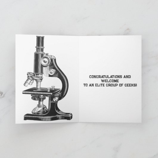 Gefeliciteerd Wetenschappers Doctor in de exacte w Bedankkaart (Binnen)