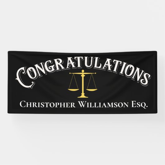 Gefeliciteerd wetgever van de Rechtsschool Spandoek (Horizontaal)
