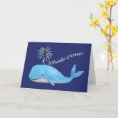 Gefeliciteerd Whale Done Gefeliciteerd Kaart (Gele Bloem)