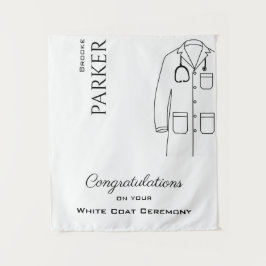 Gefeliciteerd White Coat Ceremony Afstuderen Wandkleed
