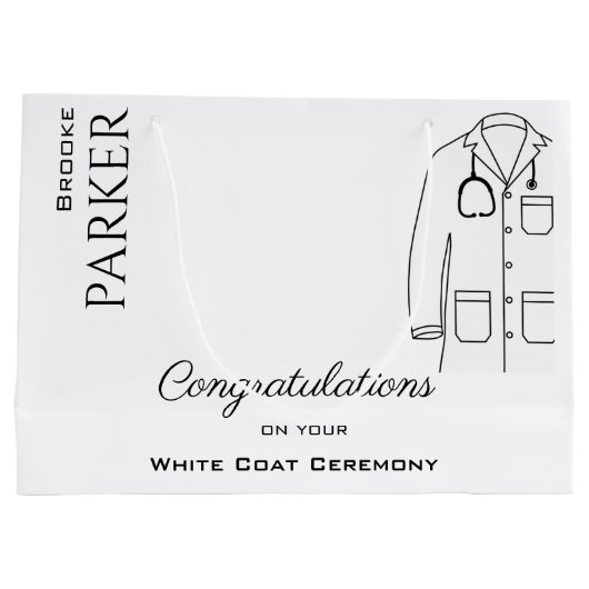 Gefeliciteerd White Coat Ceremony Doctor Afstudeer Groot Cadeauzakje (Achterkant)