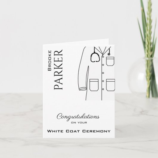 Gefeliciteerd White Coat Ceremony Doctor Kaart (Voorkant)