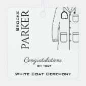 Gefeliciteerd White Coat Ceremony Medical Doctor Metalen Ornament (Voorkant)