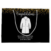 Gefeliciteerd, White Coat Physician Doctor Groot Cadeauzakje (Achterkant)