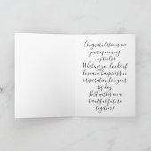 Gefeliciteerd White Floral Vrijgezellenfeest Kaart (Binnen)