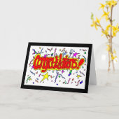 Gefeliciteerd_white Kaart (Gele Bloem)