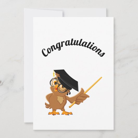 Gefeliciteerd, wijze afstuderen aankondiging (Voorkant)