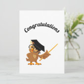 Gefeliciteerd, wijze afstuderen aankondiging (Staand voorkant)