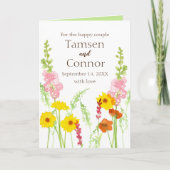 Gefeliciteerd Wildbloemen Aangepast Kaart (Voorkant)