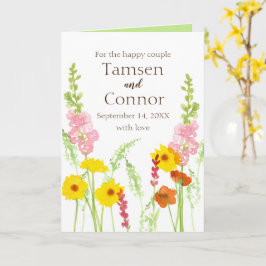 Gefeliciteerd Wildbloemen Aangepast Kaart