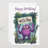 Gefeliciteerd, wilde bedankkaart (Voorkant / Achterkant)