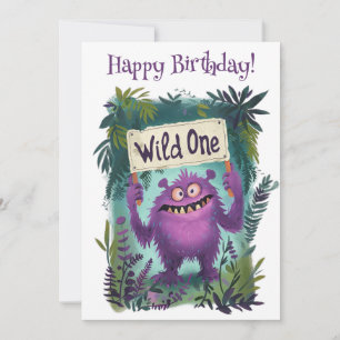 Gefeliciteerd, wilde bedankkaart
