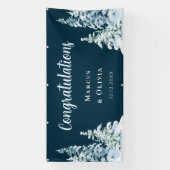 Gefeliciteerd Winter bruiloft banner (Verticaal)