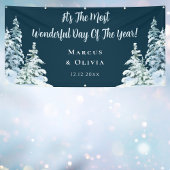 gefeliciteerd winter bruiloft spandoek