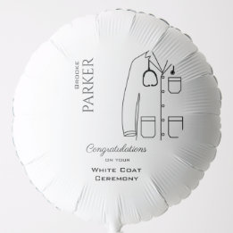 Gefeliciteerd witte jas ceremonie nieuwe arts ballon