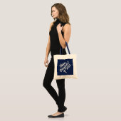 Gefeliciteerd Witte Kruistijd om Afstuderen blauw Tote Bag (Voorkant (model))