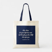 Gefeliciteerd Witte Kruistijd om Afstuderen blauw Tote Bag (Achterkant)