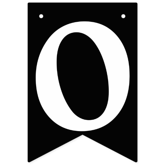 Gefeliciteerd, witte tekst op zwart vlaggetjes (Tweede vlag)