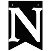 Gefeliciteerd, witte tekst op zwart vlaggetjes (Derde vlag)