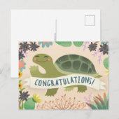 Gefeliciteerd Woestijnschildpad Briefkaart (Voorkant / Achterkant)