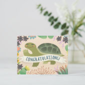 Gefeliciteerd Woestijnschildpad Briefkaart (Staand voorkant)