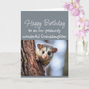 Gefeliciteerd Wonderbaarlijke Kleinzoon Opossum  Kaart