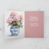 Gefeliciteerd Wonderbare Schoonzus Hydrangea Kaart (Binnen)