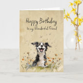 Gefeliciteerd Wonderbare Vriend  Kaart (Gele Bloem)