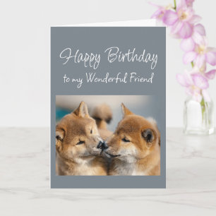 Gefeliciteerd Wonderbare Vriend Schattige Hond Pup Kaart